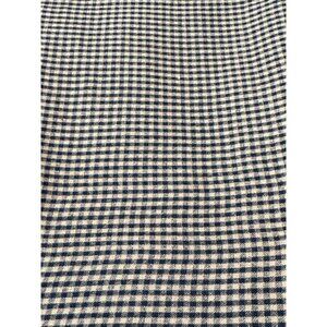Blue & Beige Gingham Checkered Fabric 1/2 yard x 37" Cotton Blend Sewing Materia